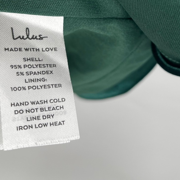 NWT Lulu’s Velvet Dress Emerald Green Cutout Bodycon Mini Dress Size Large - Picture 6 of 8